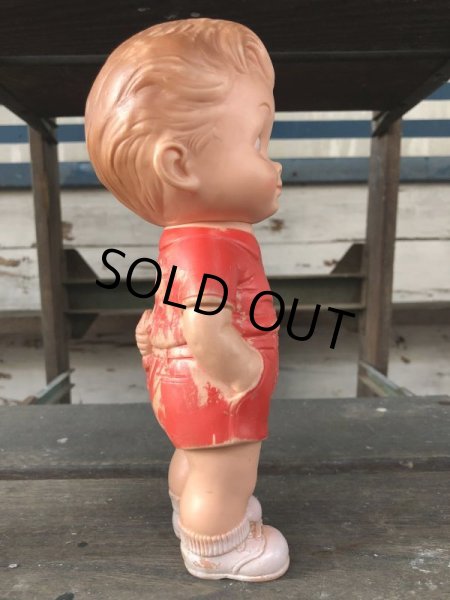 画像4: 60s Vintage Edward Mobley Squeak Doll Boy & Frog (J157) (4)
