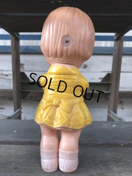 画像3: 60s Vintage Edward Mobley Squeak Doll Girl & Bear (J156) (3)