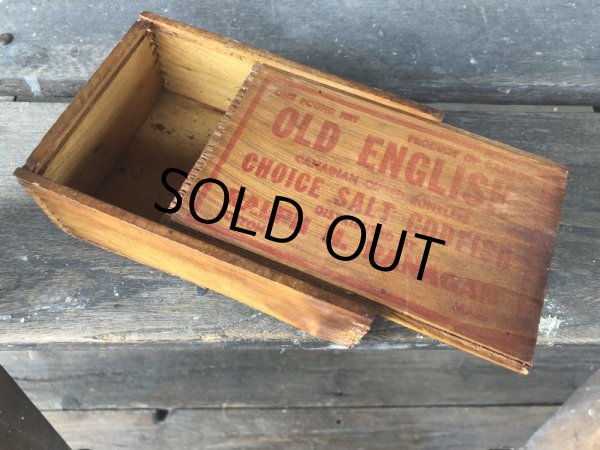 画像2: Vintage Salt Codfish Wooden Box OLD ENGLISH (J166)  (2)