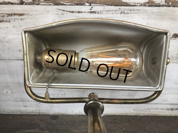 画像8: Vintage Adjustable Brass Desk Lamp w/ Edison Bulb (J165)  (8)