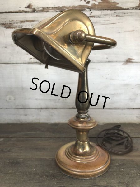 画像6: Vintage Adjustable Brass Desk Lamp w/ Edison Bulb (J165)  (6)