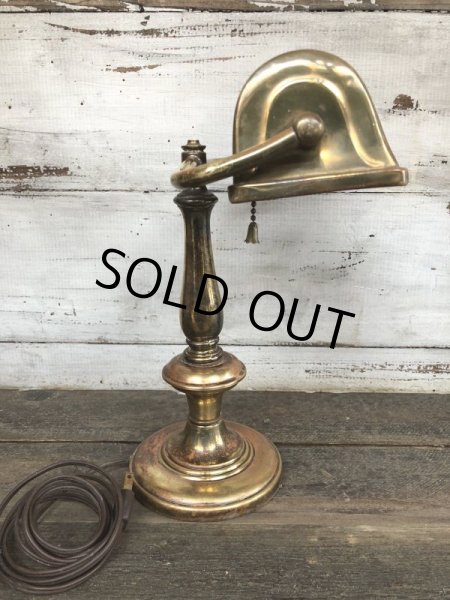 画像3: Vintage Adjustable Brass Desk Lamp w/ Edison Bulb (J165)  (3)