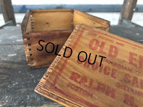 画像7: Vintage Salt Codfish Wooden Box OLD ENGLISH (J166)  (7)