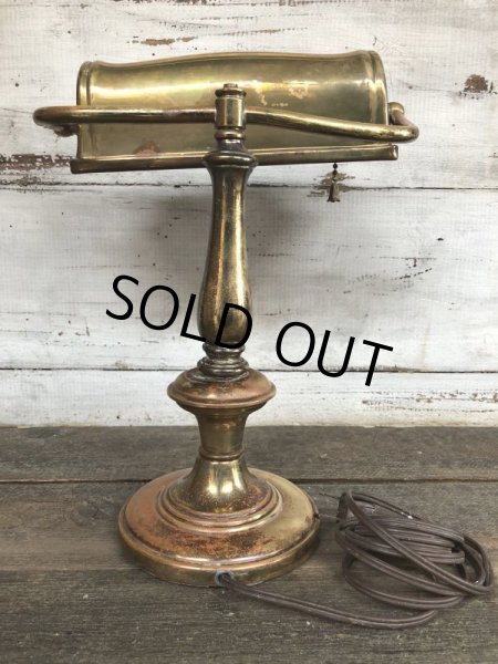 画像4: Vintage Adjustable Brass Desk Lamp w/ Edison Bulb (J165)  (4)