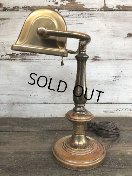 画像5: Vintage Adjustable Brass Desk Lamp w/ Edison Bulb (J165)  (5)