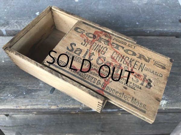 画像3: Vintage Salt Codfish Wooden Box Groton's (J167)  (3)