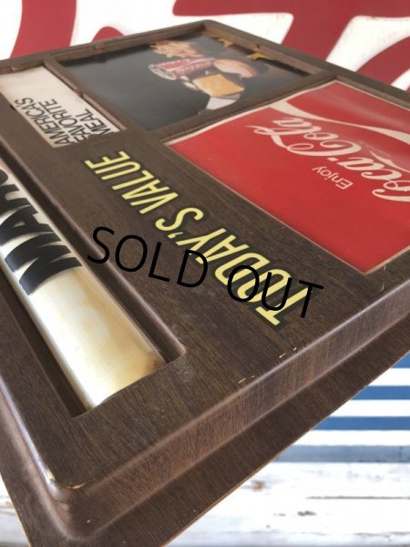 画像3: Vintage Coca Cola Menu Board w/Calendar (J184)  (3)