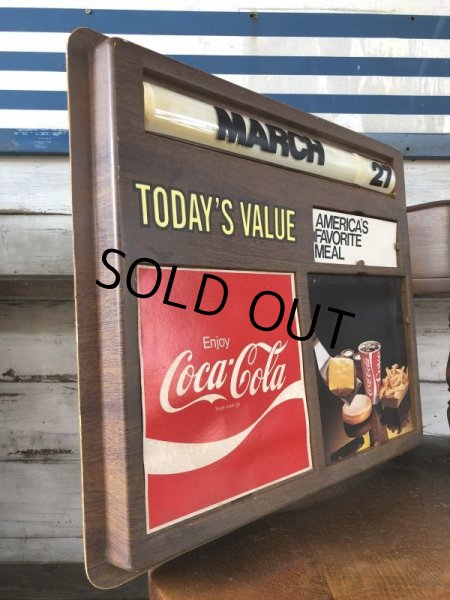 画像4: Vintage Coca Cola Menu Board w/Calendar (J184)  (4)