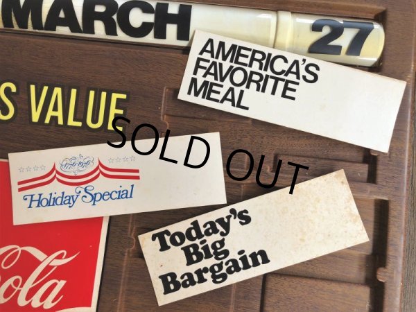 画像7: Vintage Coca Cola Menu Board w/Calendar (J184)  (7)