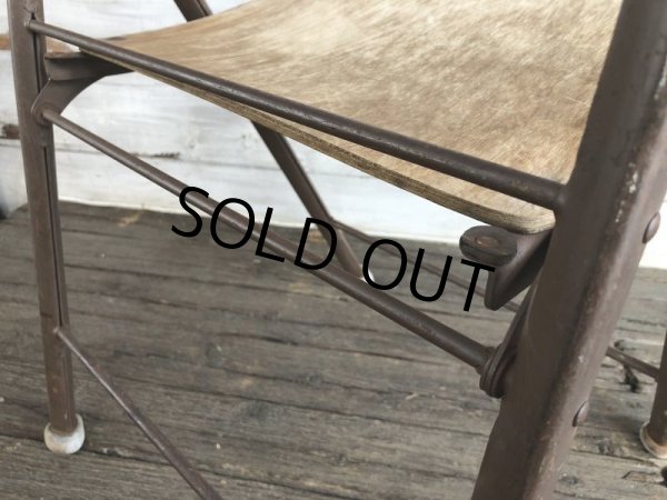 画像6: Vintage Metal Folding Chair (J198) (6)