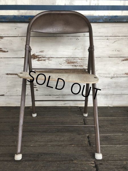 画像9: Vintage Metal Folding Chair (J198) (9)