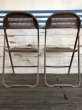 画像3: Vintage Metal Folding Chair Set (J201) (3)