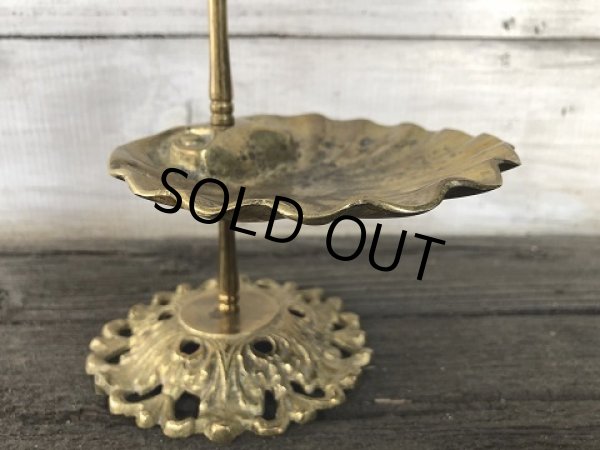 画像11: Vintage Brass Shell Dish Gloved Hand Clip Stand JAPAN (J202) (11)