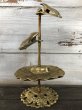 画像1: Vintage Brass Shell Dish Gloved Hand Clip Stand JAPAN (J202) (1)