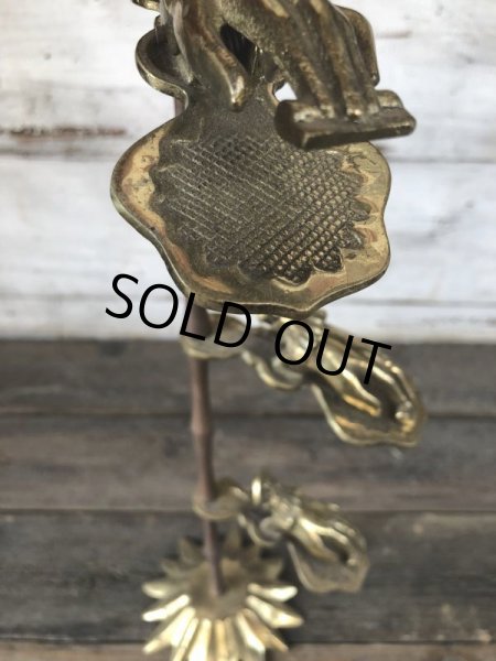 画像5: Vintage Brass Gloved Hand Clip Stand JAPAN (J207) (5)