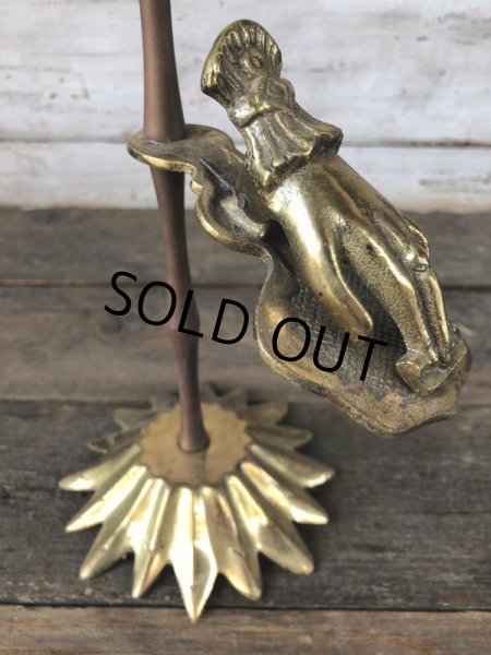 画像9: Vintage Brass Gloved Hand Clip Stand JAPAN (J207) (9)