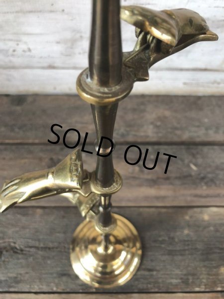 画像6: Vintage Brass Gloved Hand Clip Stand JAPAN (J205) (6)