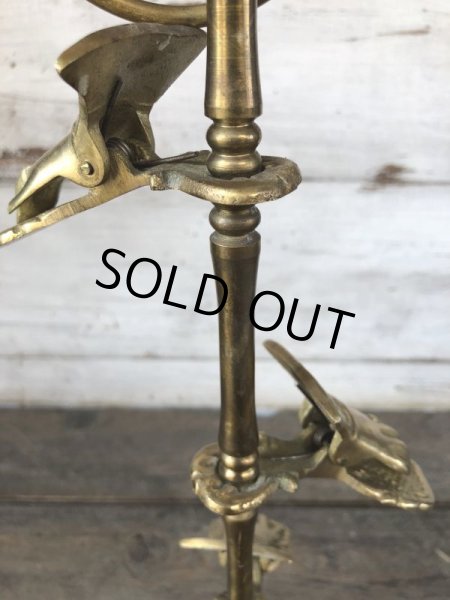 画像7: Vintage Brass Gloved Hand Clip Stand JAPAN (J206) (7)