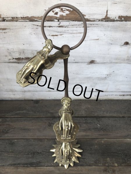画像3: Vintage Brass Gloved Hand Clip Stand JAPAN (J207) (3)