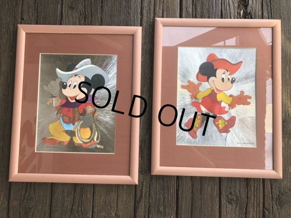 画像10: Vintage Foil Picture of Disney Mickey & Minnie Mouse (J209) (10)