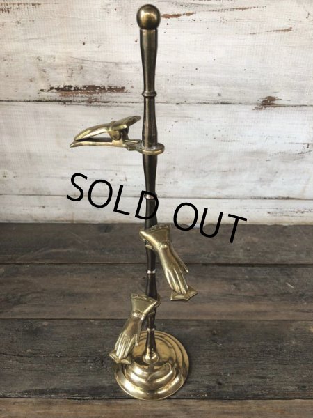 画像2: Vintage Brass Gloved Hand Clip Stand JAPAN (J205) (2)