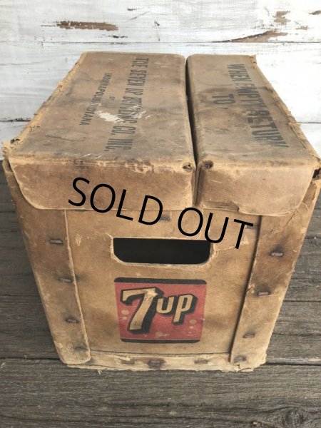 画像4: Vintage 7-UP Waxed Cardboard Crate (J214) (4)