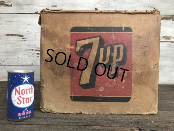 画像1: Vintage 7-UP Waxed Cardboard Crate (J214) (1)