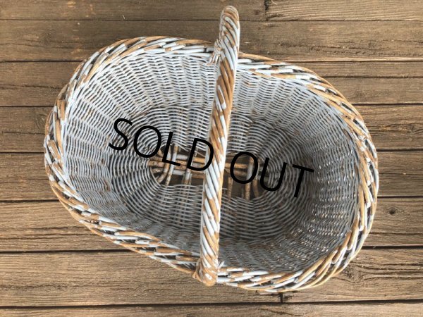 画像6: Antique Primitive Baskets Blue (J215) (6)