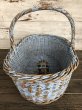 画像4: Antique Primitive Baskets Blue (J215) (4)