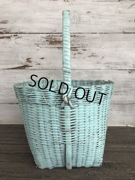 画像3: Antique Primitive Baskets Green (J217) (3)