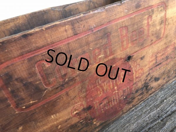 画像9: Vintage Wooden Box Corned Beef (J222)  (9)