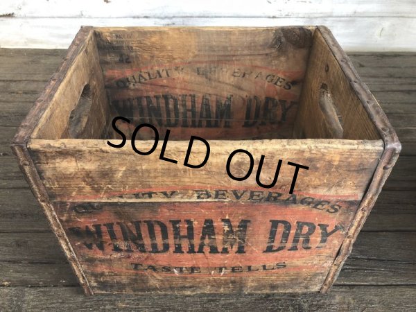 画像2: 40s Vintage Wooden Crate Windham Dry (J221)  (2)