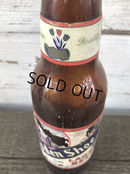 画像9: Vintage Soda Glass Bottle Wooden Shoe beer  (J241) (9)