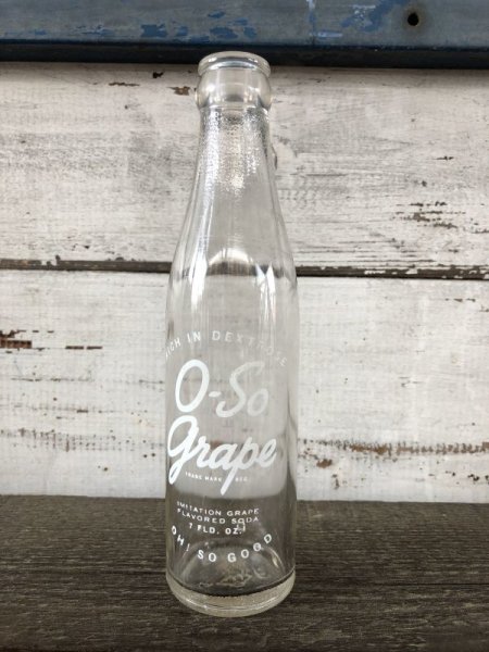 画像2: Vintage Soda Glass Bottle O-So Grape (J234) (2)