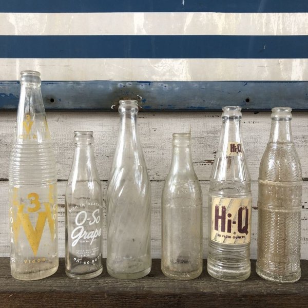画像1: Vintage Soda Glass Bottle O-So Grape (J234) (1)