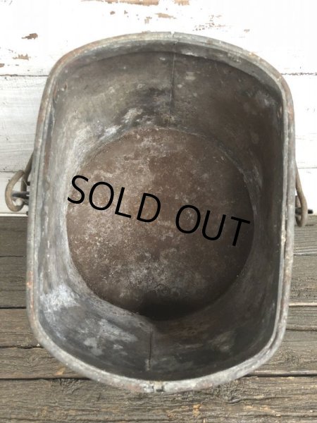画像6: Vintage Heavy Metal Galvanzed Bucket Pail Can (J252)   (6)