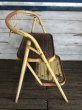 画像4: Vintage Folding Step Stool Chair Yellow (J255)   (4)