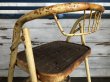 画像7: Vintage Folding Step Stool Chair Yellow (J255)   (7)