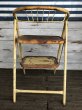 画像5: Vintage Folding Step Stool Chair Yellow (J255)   (5)