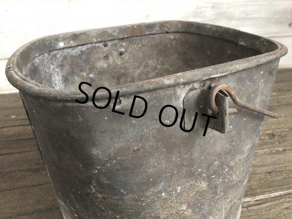 画像9: Vintage Heavy Metal Galvanzed Bucket Pail Can (J252)   (9)