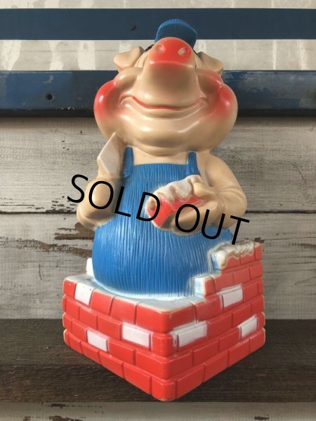 画像2: Vintage Banker systems Plastic Coin Bank Three Little Pigs (J262)   (2)