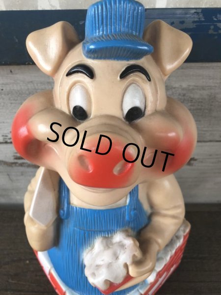 画像6: Vintage Banker systems Plastic Coin Bank Three Little Pigs (J262)   (6)