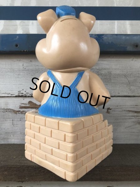 画像4: Vintage Banker systems Plastic Coin Bank Three Little Pigs (J262)   (4)