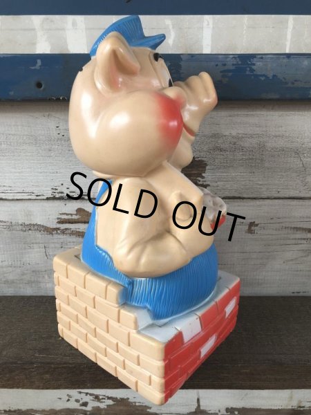 画像5: Vintage Banker systems Plastic Coin Bank Three Little Pigs (J262)   (5)
