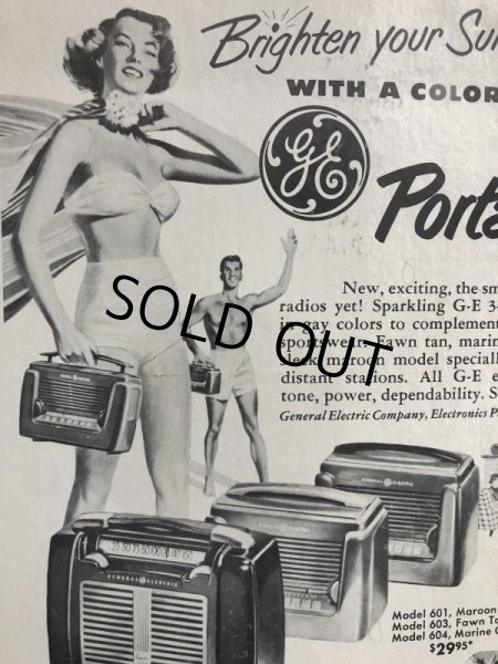 画像8: Vintage GE Portable Radio Card Board Sign (J264)  (8)