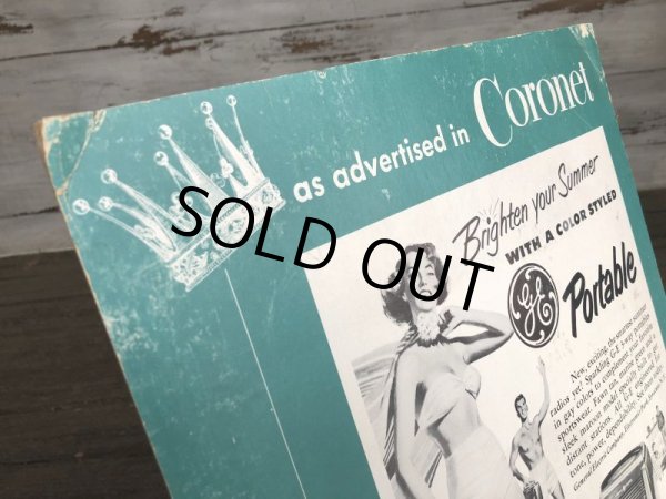 画像7: Vintage GE Portable Radio Card Board Sign (J264)  (7)