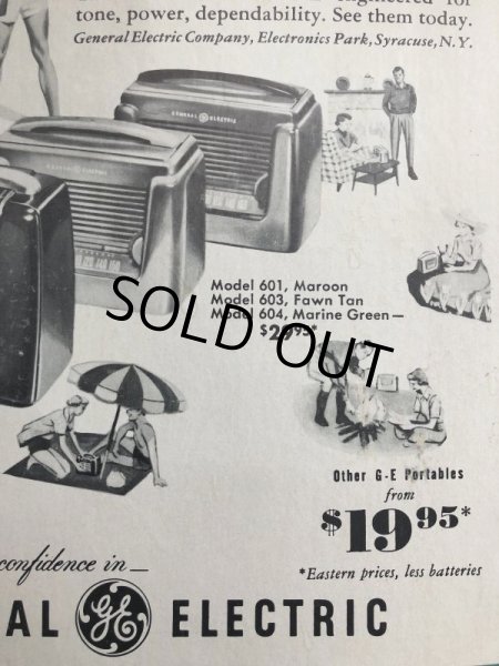 画像9: Vintage GE Portable Radio Card Board Sign (J264)  (9)