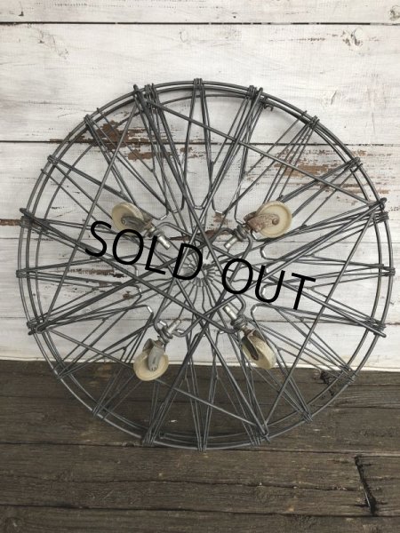 画像8: Vintage Wire Laundry Basket (J285) (8)