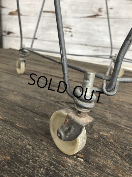 画像6: Vintage Wire Laundry Basket (J285) (6)