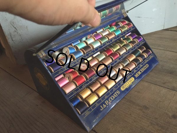 画像4: 30s Vintage J&P Coats Spool Cabinet (J284)   (4)